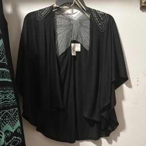 Elegant Black Beaded Women's Sweater